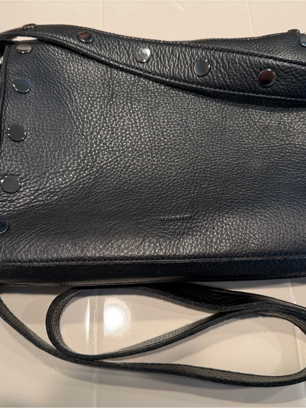 Hammitt Montana Clutch Leather Crossbody Gunmetal Hardware - Picture 14 of 15